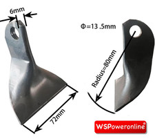 Flail Mower Blade Hammer (Set of 5) for EF / ATV / AGL / BCRL Flail Mower (F)