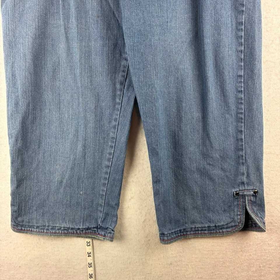 Jeans Capri Koret City Blues para Mulheres 16 Stretch Cós Confortável Azul 99% Algodão - Imagem 3 de 4