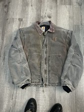 Carhartt Sandstone Jacket Arctic Quilt Lined Mens XL J22 CHT Chestnut Faded