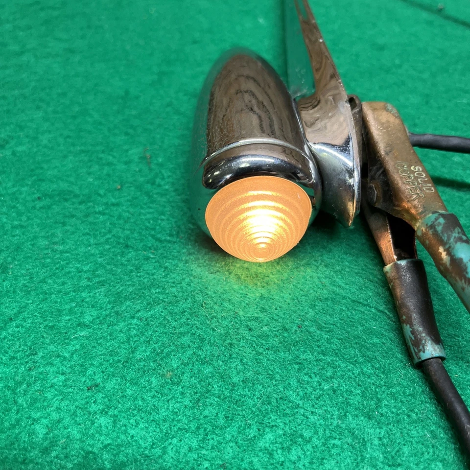 Lámparas de estacionamiento bala aerodinámicas originales de 1930 luces marcadoras de guardabarros Foto 3 de 4