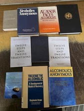 10 Alcoholics Anonymous AA NA Al-Anon Recovery Twelve Steps Books Lot Healing