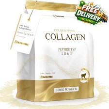 Collagen Pulver 1000g Hydrolysat Peptide 1-2-3 Solubility 100% Pure