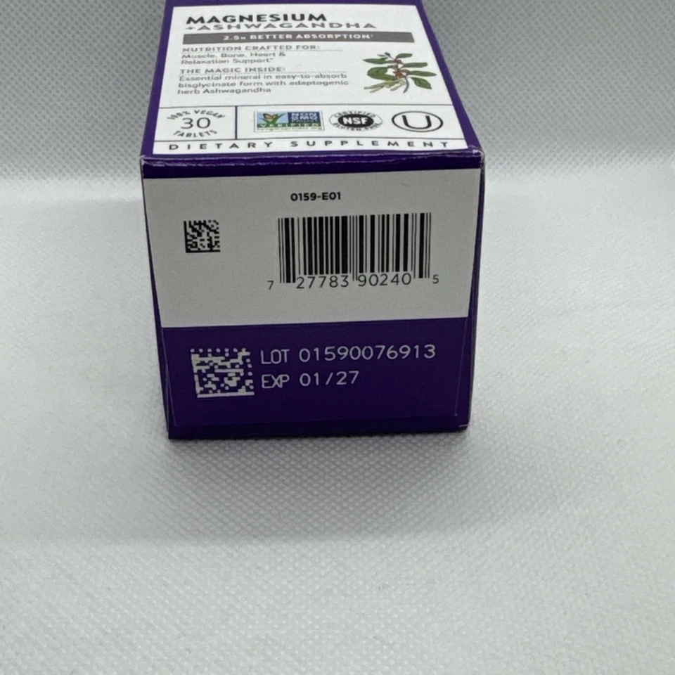 Nuevo Capítulo Magnesio + Suplemento Ashwagandha, 325 mg con Magnesio... 30 Tabs Foto 2 de 2