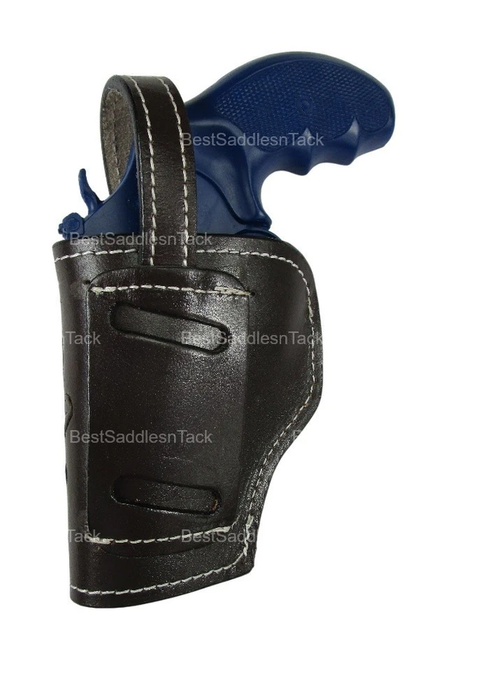 357 MAGNUM LEATHER HOLSTER OPEN BOTTOM OWB TACTICAL CARRY FLORAL TOOLED - Image 4 of 4