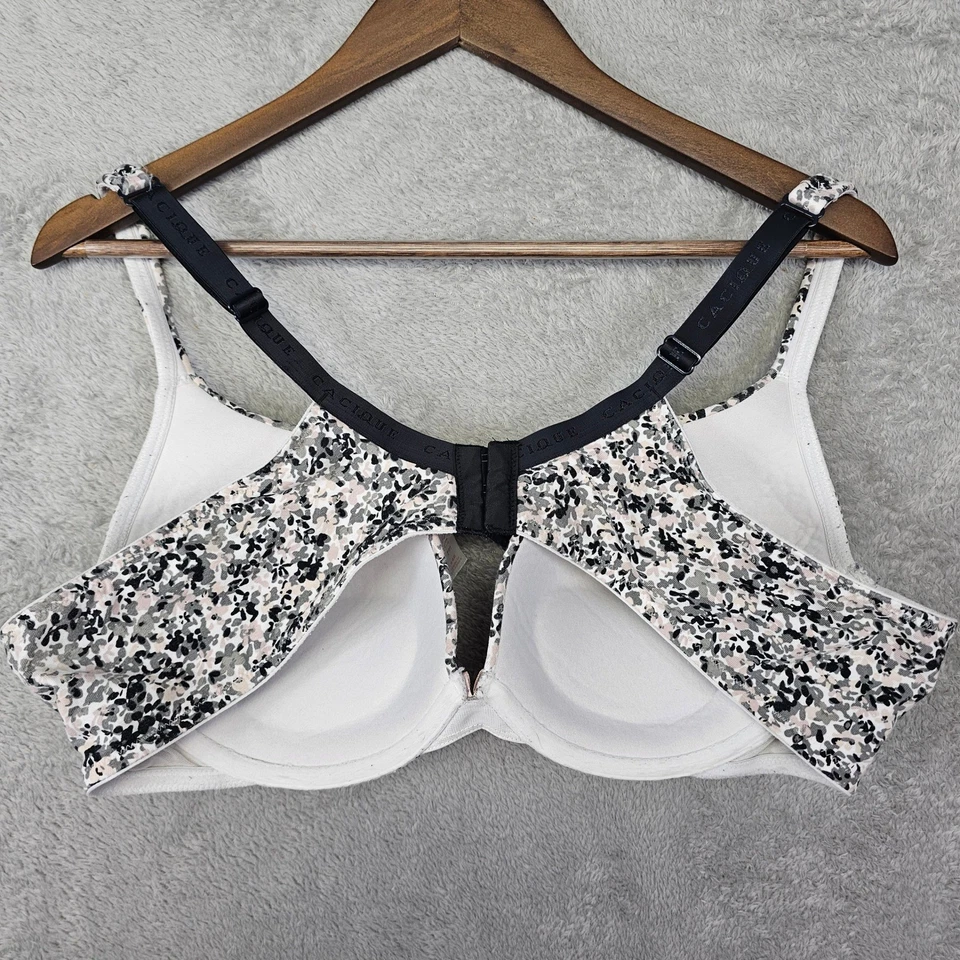 Sujetador Cacique 44B Boost Plunge Estampado Floral Ligeramente Acolchado Con Aros Algodón Foto 3 de 4
