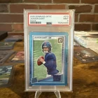 2025 Donruss Optic Jaxson Dart Rated Rookie 57/349 Aqua Prizm Giants