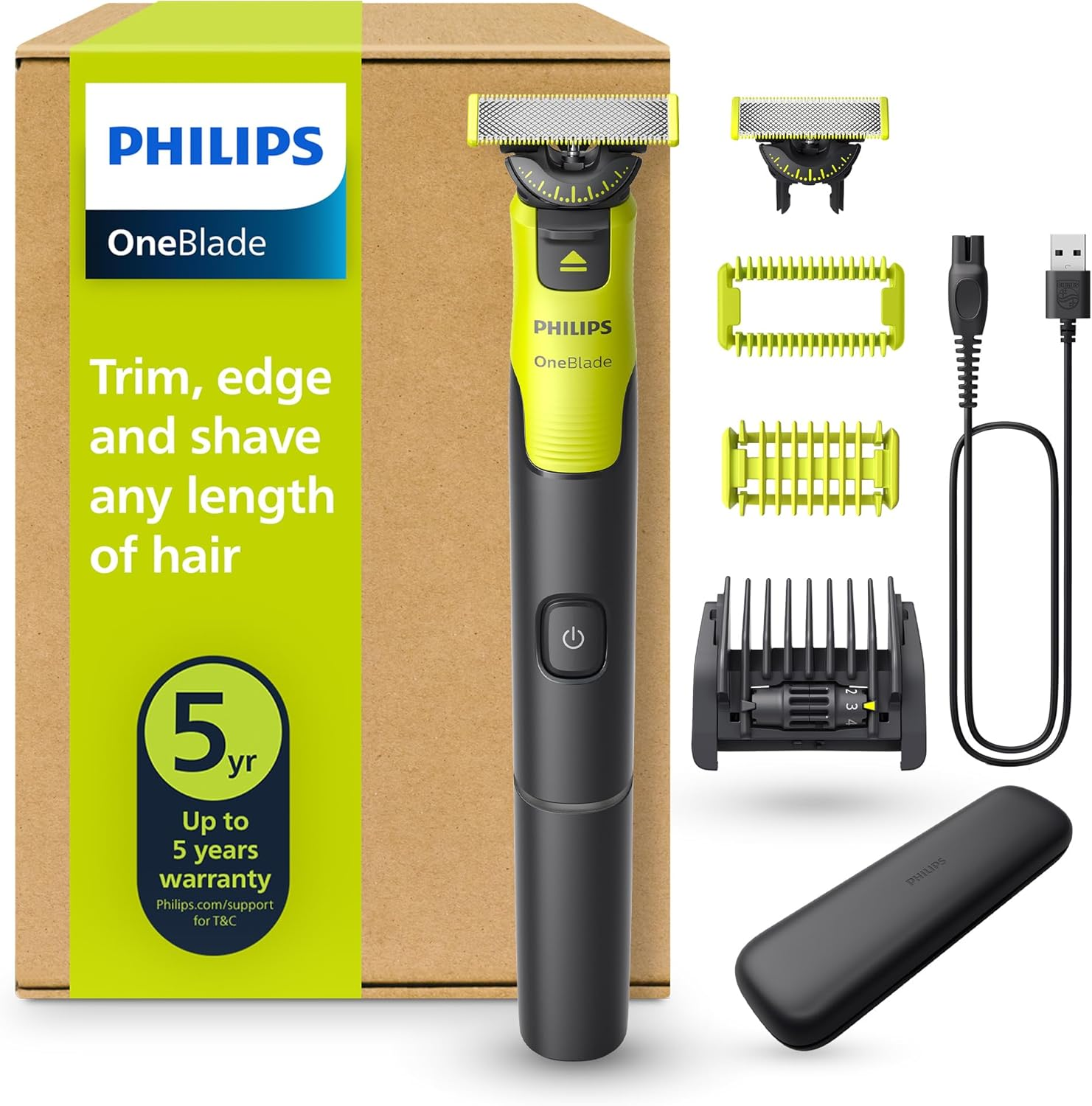 Philips Oneblade 360 Authentic Connected Face & Body Electric Shaver, Beard Trim