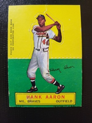 HANK AARON 1964 TOPPS STAND-UP BASEBALL   HOF BRAVES 
