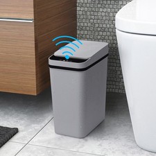 2.2 Gallon Touchless Bathroom Trash Can Automatic Sensor Grey