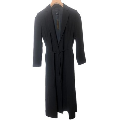 NWT The Limited Belted Long Duster Jacket Women s Sz Small Black Lined Vintage