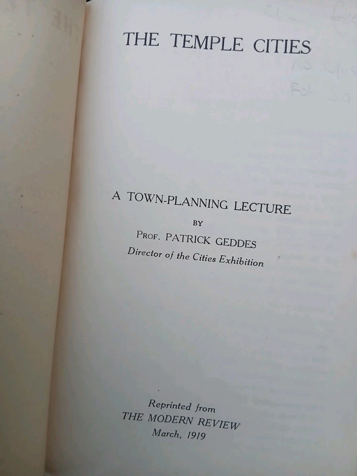 The Temple Cities Prof Patrick Geddes India 1919 - Image 3 of 4