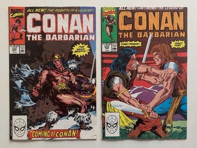 Conan The Barbarian #232 & 233 (Marvel 1990) 2 x FN condition issues