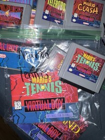 Nintendo Virtual Boy Console Bundle w/ Controller, Power Supply & 8 Games