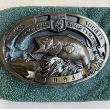 Bass Anglers Sportsman Society BASS 1993 USA Belt Buckle