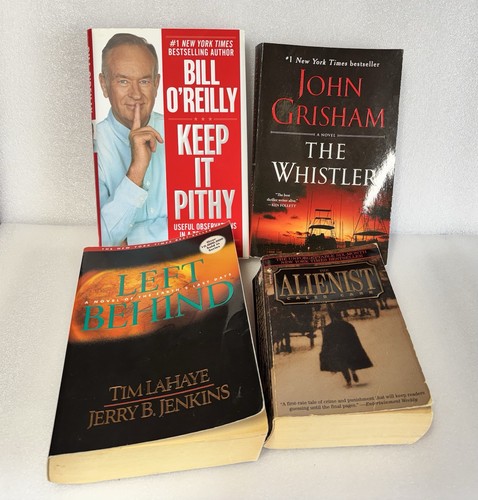 Book Lot 4 Bestsellers John Grisham Whistler Alienist Left Behind O’Reilly