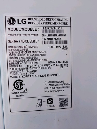 LG Refrigerator Shelf - AHT74574211 Perfect Shape - Picture 10 of 10