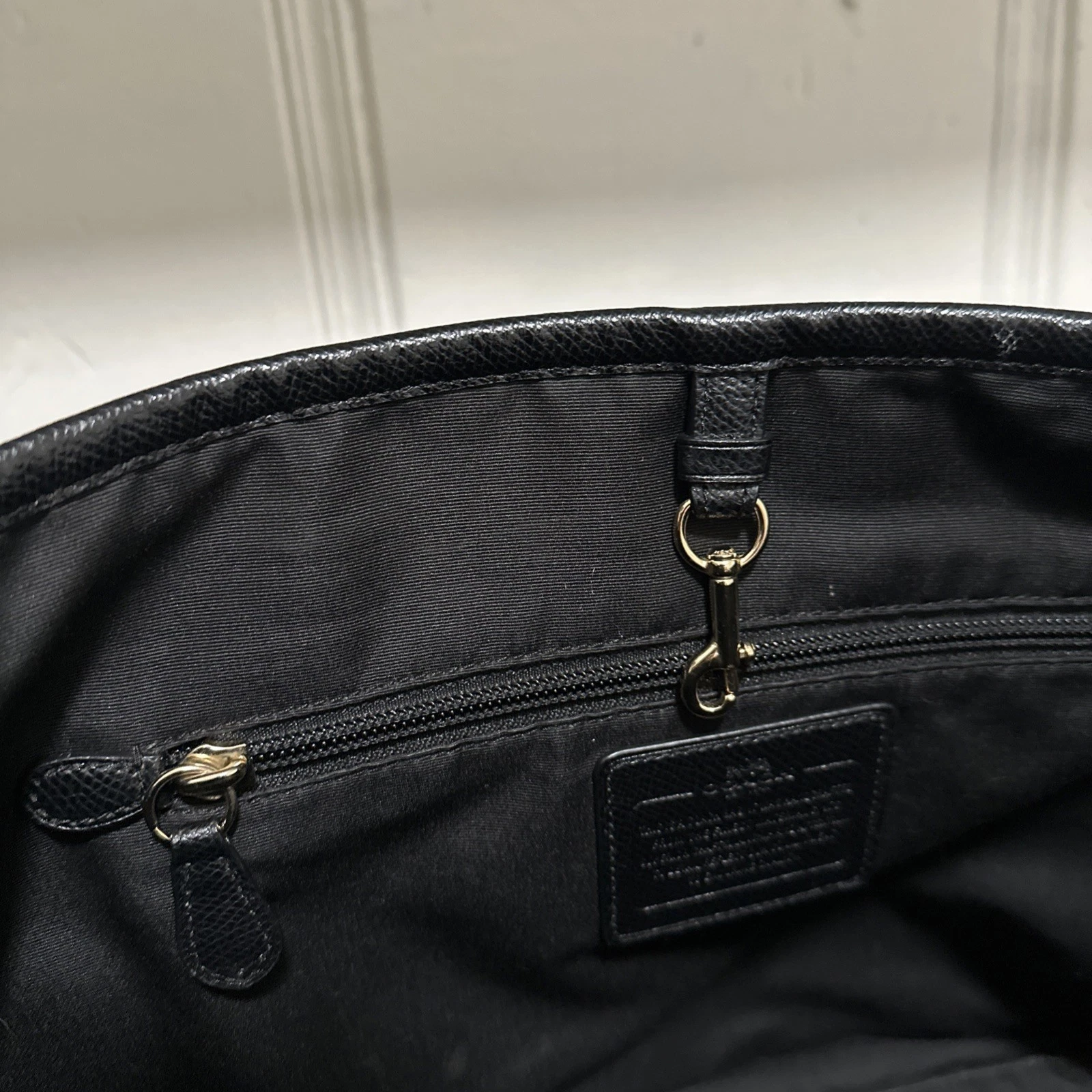 Borsa Coach Canvas detta marrone nero F34104 ottime condizioni