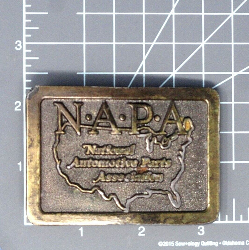 NAPA Auto Parts Promo Belt Buckle Mechanics Vintage 70s Lewis Buckles .BMW711 - Picture 2 of 6