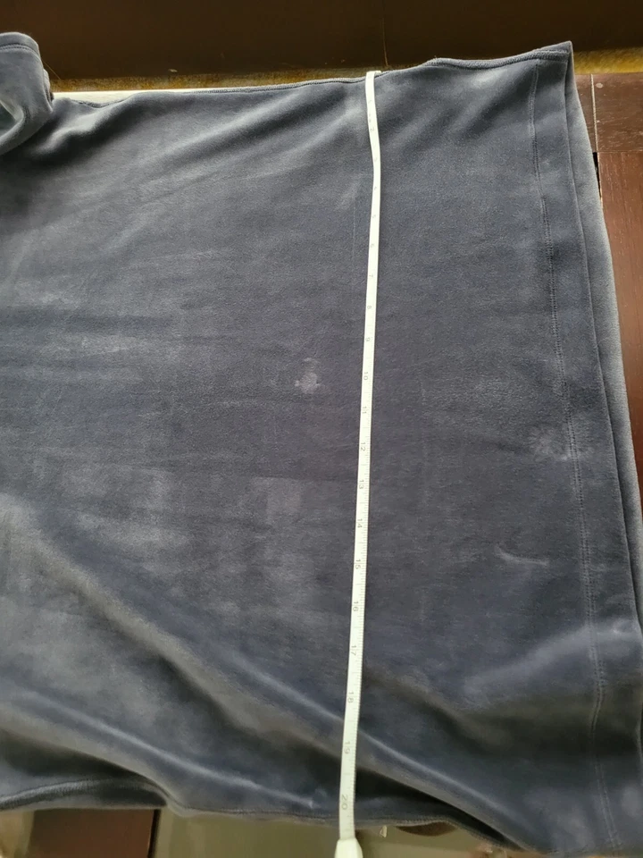 Camiseta Blusa De Colección DKNY Deportiva Grande Azul Marino Terciopelo Bebé Y2K Foto 4 de 4