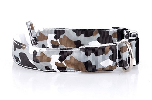 CAMO LED HAUSTIER LEUCHTEN HALSBAND Nacht Sicherheitsgeschirr Blitzlicht FÜR Hund Camouflage - Bild 12 von 26