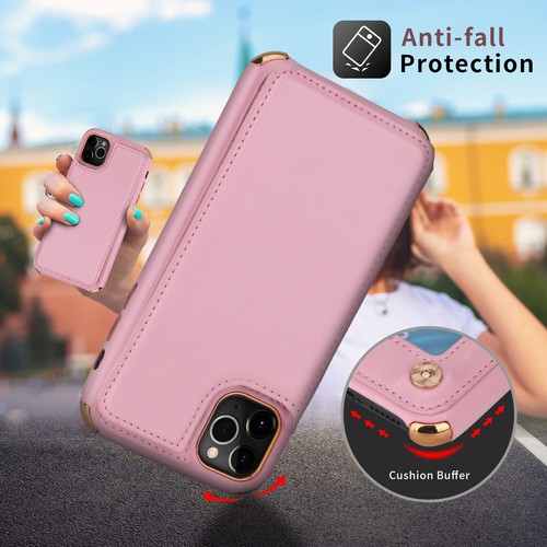 Magnetic Leather Wallet Case Card Slot Flip Cover for iPhone 11 Pro Max/Xs/Xr/8+ - Picture 54 of 73