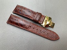Genuine Real Ostrich Skin leather Watch Strap Band 16 18 19 20 21 22 23 24 26mm