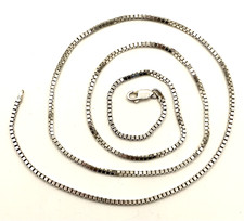 Milor Italy Sterling Silver / 925 2 mm Box Chain 25'' Long Necklace