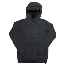 Arc’teryx Outdoor Women's Sz XS XSmall Hoodie Logo Hooded Pullover Black Gray