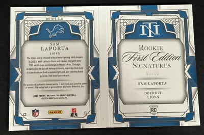2023 Panini National Treasure RC Sam Laporta RPA 1st Edition
