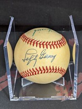 Lefty Gomez Tommy Henrich Signed Baseball PSA Authentic COA Yankees Autograph