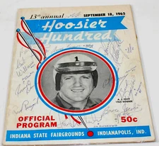 1965 Hoosier Hundred Program Signed by Several Rare Signers - Larson, Riegel +16