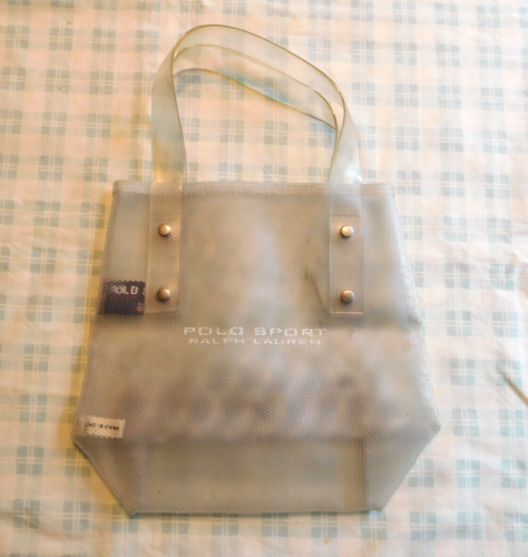 Vintage Polo Sport Ralph Lauren Einkaufstasche transparent Y2K - Bild 2 von 7