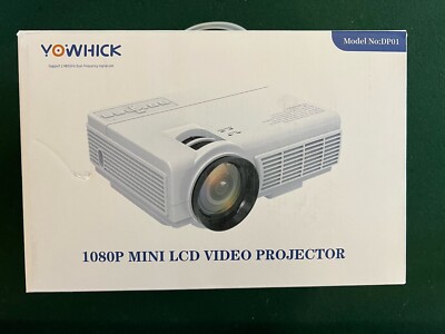 YOWHICK DP01 LED Projector - 1080P Output, 100'' Screen Included