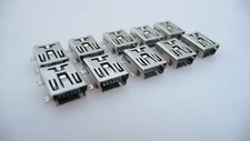 10 x Mini USB Typ B Buchse 5-Pin 180 Grad SMD...