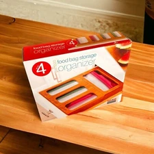 Ziplock Bag Organizer For Drawer Bamboo Food Storage Bag Holders And Dispenser