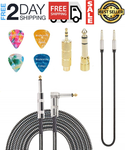 cable de amplificador para guitarra electrica acustica violin 10 pies y 4  puas | eBay
