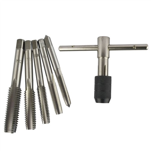 Metric Tap And Die Set M6 M12 And Tap Wrench 6pc By BERGEN AT229