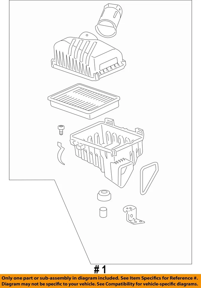 Conjunto de Limpiador de Aire Usado se ajusta a: 2008 Kia Spectra 2.0L Grado de emisiones de California Foto 3 de 4
