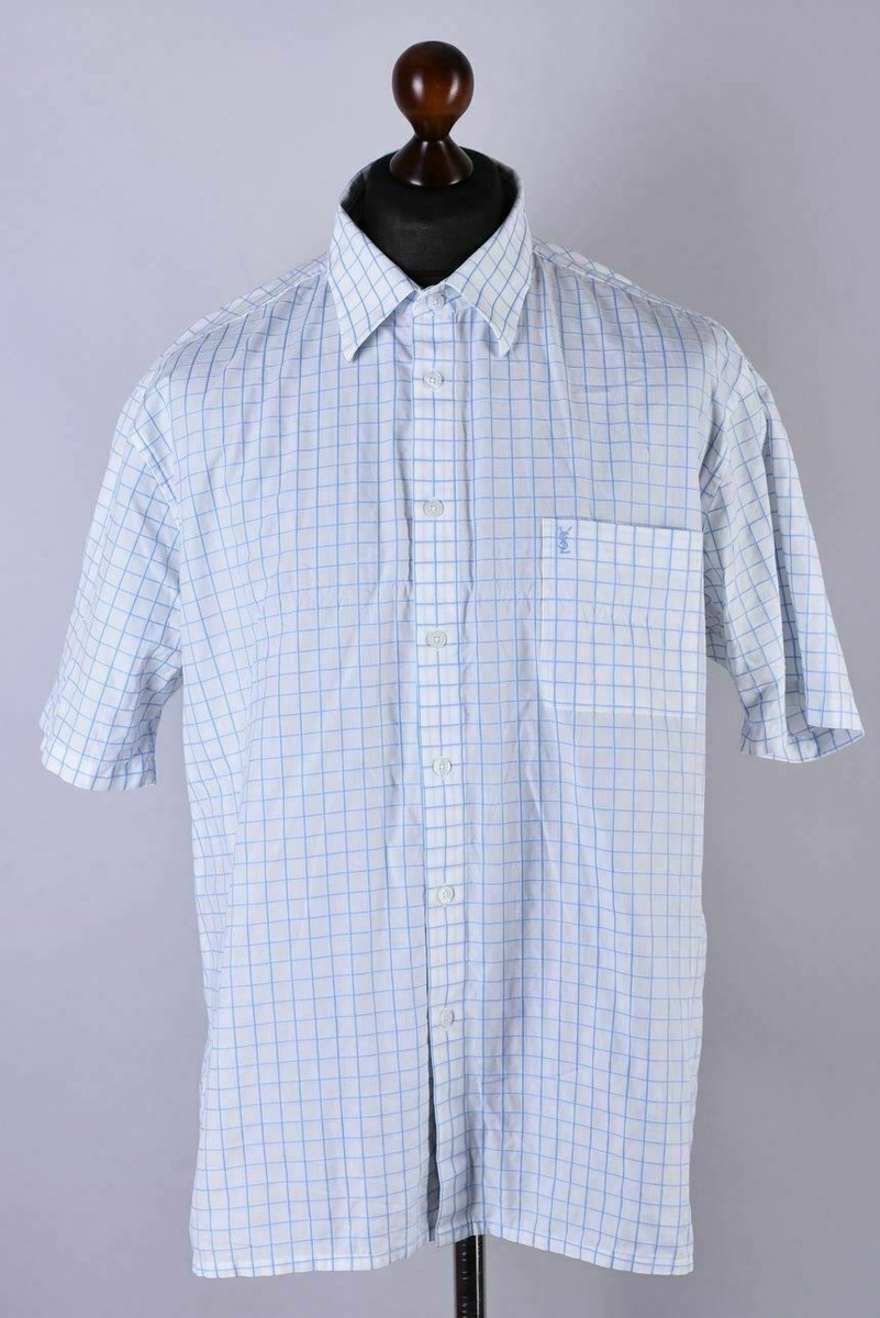 Yves Saint Laurent Classic Short Sleeve Shirt Size XL | eBay