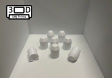 8 x Radiator Valve Caps White - VGQ - Nice Fit - Cheapest - 20mm - Many Sold