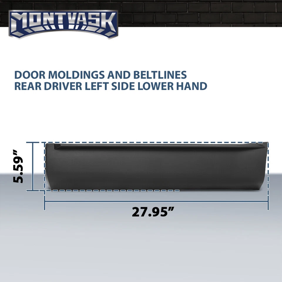 Door Moldings & Beltlines Rear Left Side Lower Fit For Ford Edge Lincoln MKX Foto 3 de 4