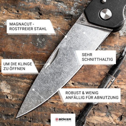 Böker Kihon Bifold Taschenmesser MagnaCut Edelstahl-Griff Back Lock - 110314 - Bild 3 von 13