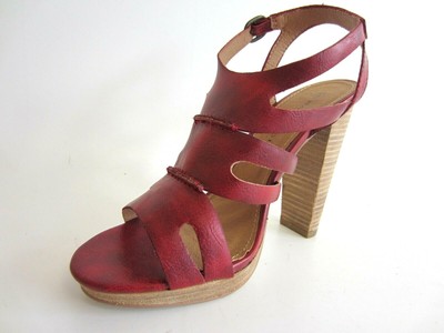 dark red sandals uk