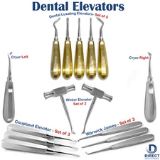 INSTUMAX Dental Elevators Tooth Extraction Luxating Root Tip Implant Surgical CE