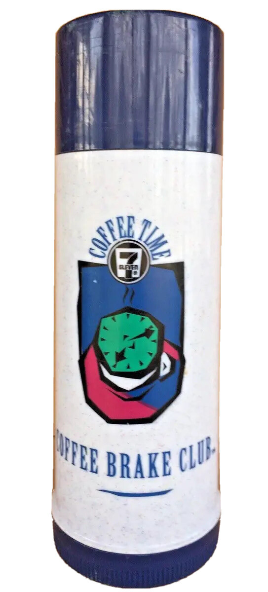 7 Eleven Aladdin Coffee Time Jug Thermos Coffee Brake Club 7-11 1 Quart Used