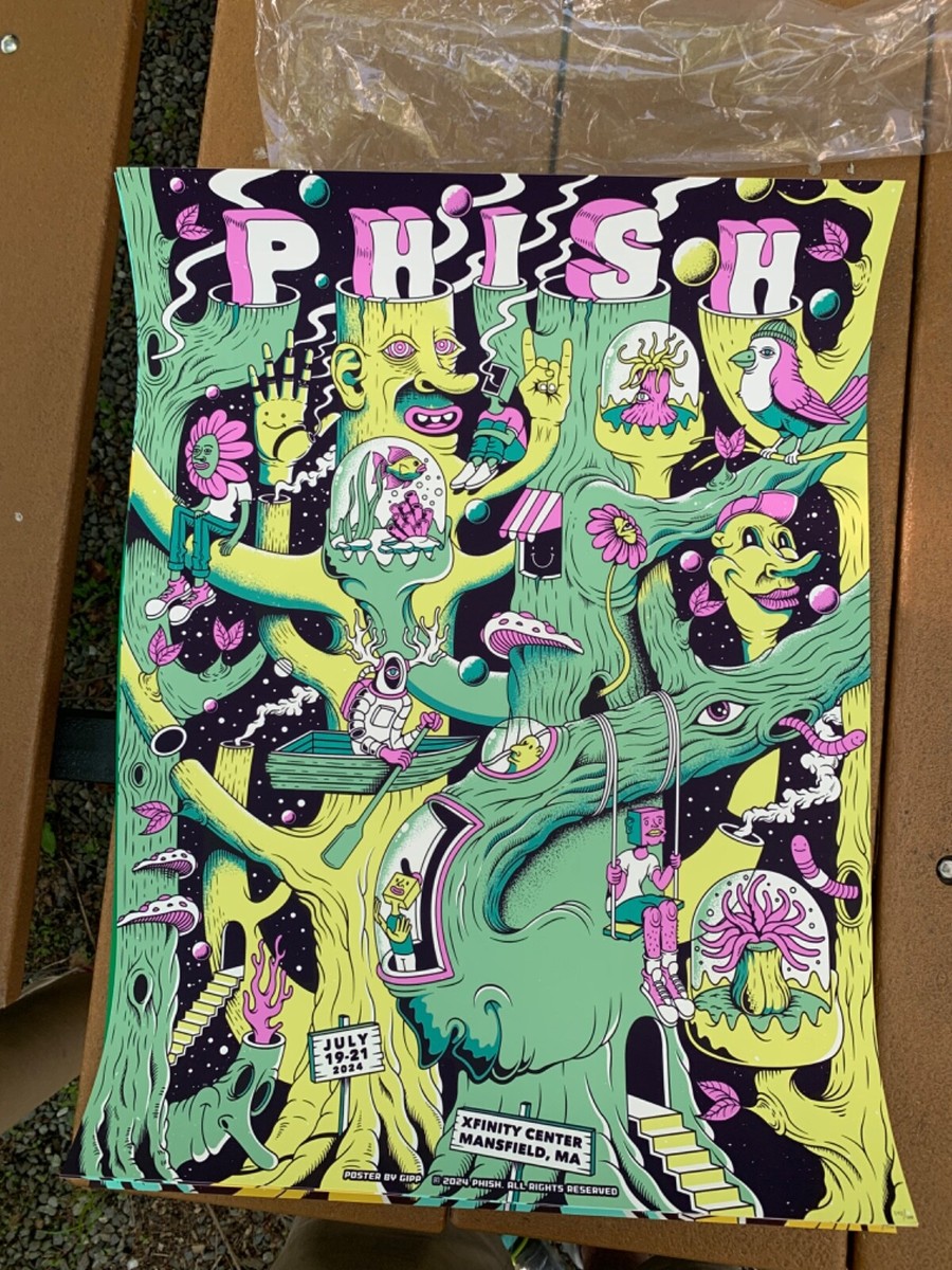 Phish Variant Poster Xfinity Center, Mansfield, MA 7/19/2024