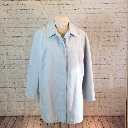 Towne Collection powder blue raincoat w 