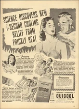 1946 Vintage ad for Mennen Quicool Powder Medication Art retro  072220