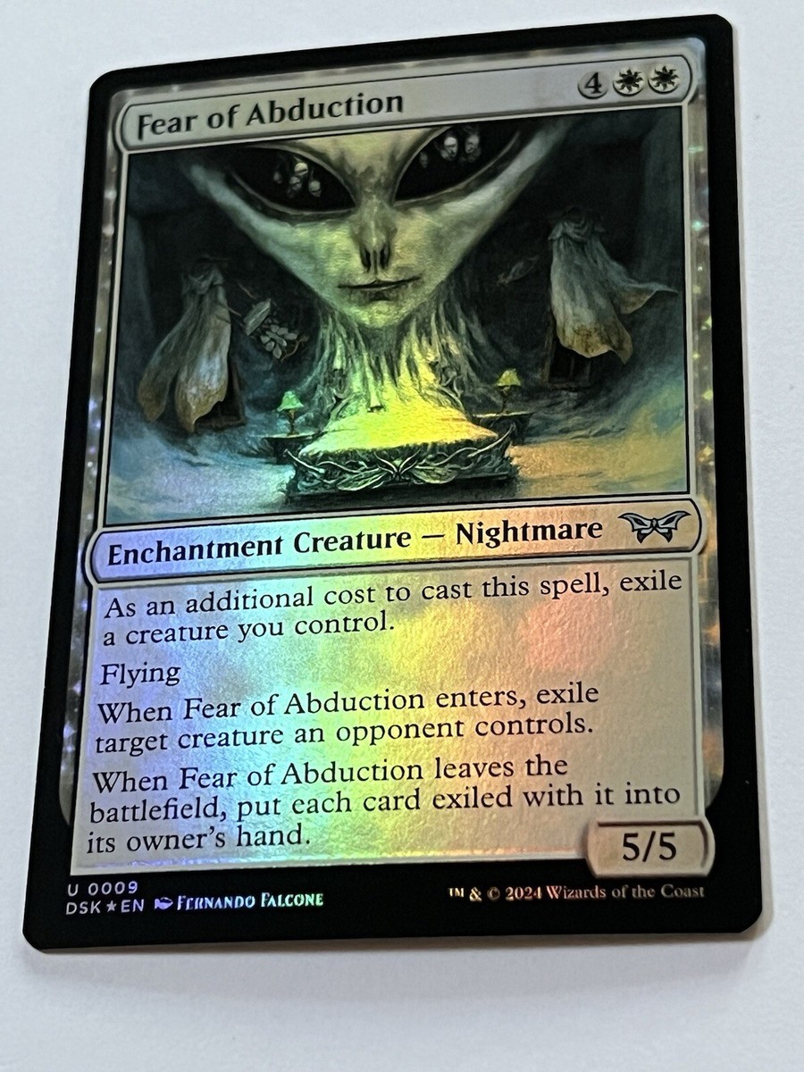 Fear of Abduction 9 MTG Duskmourn House of Horror 2024 Mint - 9.0