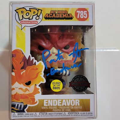 My Hero Academia Endeavor Pop! Vinyl Figure #785 Funko Signed Patrick Seitz PSA